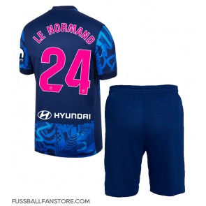 Atletico Madrid Robin Le Normand #24 Replik 3rd trikot Kinder 2024-25 Kurzarm (+ Kurze Hosen)